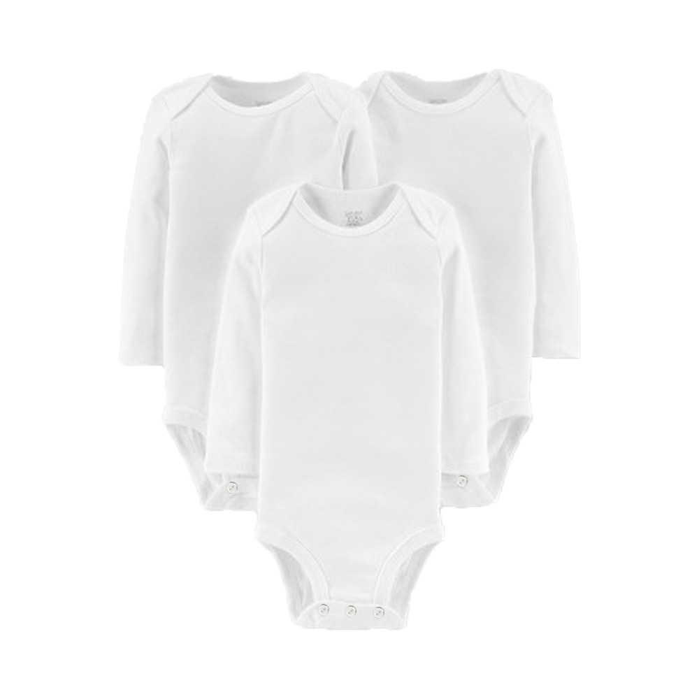 Vaist BODY SUITFull Sleeves (Pack of 3) WHITE