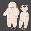 5PC Newborn Fleece Suit CROWNS (IMPORTED) PINK
