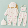 5PC Newborn Fleece Suit SNAIL (IMPORTED) PINK