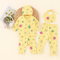 5PC Newborn Fleece Suit M.COLOR CROWNS (IMPORTED) BASE YELLOW