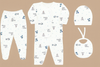 5PC Newborn Fleece Suit  GOAT (IMPORTED) BLUE