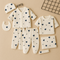 8PC* NewBorn Clothes Set In Winter Fleece Blue Polka Dots & Heart (IMPORTED)