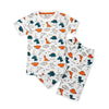 2PC* Baby Cotton Shirt with Short  (DINO) OFF WHITE