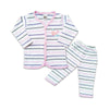 Cotton Baby Shirt & Trouser- Pink Border  (Multi Lines)