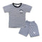 2PC* Baby Cotton Shirt with Short Black and White Lines (Footbal Tag)