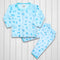 Fleece Baby Shirt Trouser (imported)-Blue Alphabet