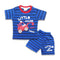 2PC* Baby Cotton Shirt with Short N,Blue Bk Lines (Little Digger)