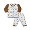 Fleece Baby Shirt Trouser (imported)-Brown RABBIT HEADS