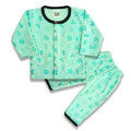 Fleece Baby Shirt Trouser (imported)-C Grean Alphabet