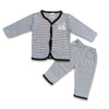 Cotton Baby Shirt & Trouser-Grey black lines
