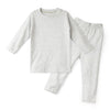 2PC Full Sleeves Trouser Shirt Thermal (3)- Light grey