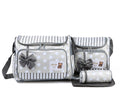 4Pcs/Set Baby Care Diaper Bag GREY Imported Quality LINES DOTS (BABY SKY)