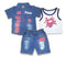 3PC* Baby JEANS Jackets, Sando  with Short Imported (iPhone Red)