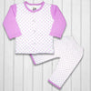 Fleece Baby Shirt Trouser (imported)-Purple Polka Dots