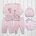 5PC Newborn Fleece Suit -Elephant PINK