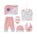 6PC* Newborn Baby Suit Set ALPHABATS PEACH