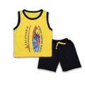 2PC* Baby Cotton Sando Shirt with Short Surfing Beach