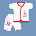 2PC* Baby Cotton Shirt with Short Red Bear with Football
