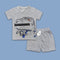 2PC* Baby Cotton Shirt with Short Dino