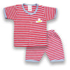 2PC* Baby Cotton Shirt GRAY RED LINES