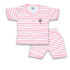 2PC* Baby Cotton Shirt with Short pink lines