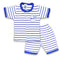 2PC* Baby Cotton Shirt with Short Blue lines