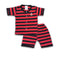 2PC* Baby Cotton Shirt with Short BLACK & RED THICK LINES