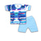 2PC* Baby Cotton Shirt with Short BLUEISH MULTI CLR