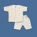 2PC* Baby Cotton Shirt with Short YELOW GRAY POLKA DOTS