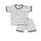 2PC* Baby Cotton Shirt with Short BROWN BORDER ALPHABATS