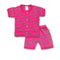 2PC* Baby Cotton Shirt with Short PINK WITH BROWN LINES