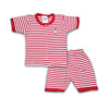 2PC* Baby Cotton Shirt with Short Red & white