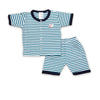 2PC* Baby Cotton Shirt with Short GREEN WHITE LINES