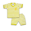2PC* Baby Cotton Shirt with Short YEL;OW WHITE LINES ANCHOR