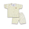 2PC* Baby Cotton Shirt with Short Yellow white lines