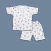 2PC* Baby Cotton Shirt with Short GRAY HEARTS