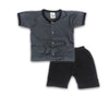 2PC* Baby Cotton Shirt with Short EARTH BLACK LINES