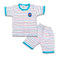 2PC* Baby Cotton Shirt with Short Blue  Border