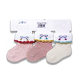 Pack of 3 Pairs of Cotton Socks (Pink Peach & Yellow)