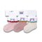 Pack of 3 Pairs of Cotton Socks (Pink Peach & Yellow)