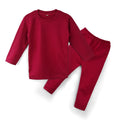 2PC Full Sleeves Trouser Shirt Thermal (6)- RED