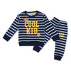 Babies Sweatshirt & trouser- (33COOL KID) Navy Blue & White