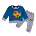 Babies Sweatshirt & trouser-Blue & Gray - Football