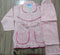 Cotton Night Suite For Girls- Peach lines pattern