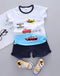 2PC* Baby Cotton Shirt with Short Vehicles