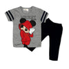 Baby Cotton Shirt & Trouser (RED Micky Mouse) GRAY & BLACK