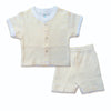 2PC* Baby Cotton Shirt with Short (Yellow Lines)