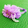 Fancey Hair band Rose and Pearls Purple