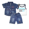 3PC* Baby JEANS Jackets, Sando  with Short Imported (kfgc)Red