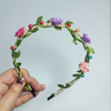 Pearl rose petals flower hair band